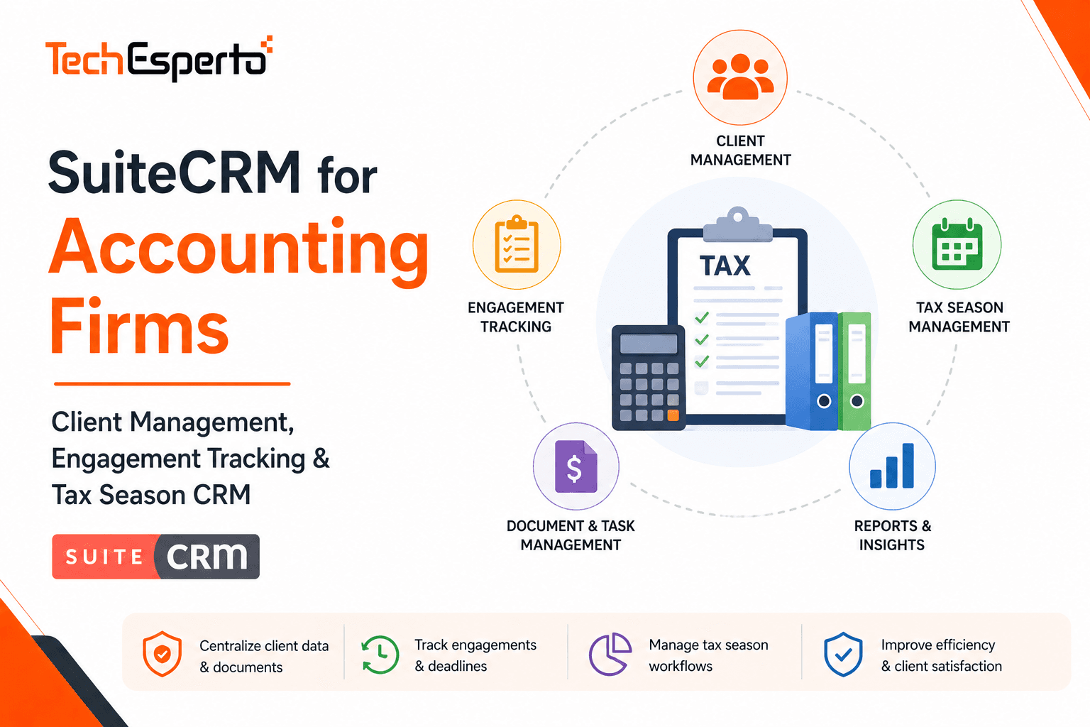SuiteCRM for Accounting Firms: Client Management, Engagement Tracking & Tax Season CRM